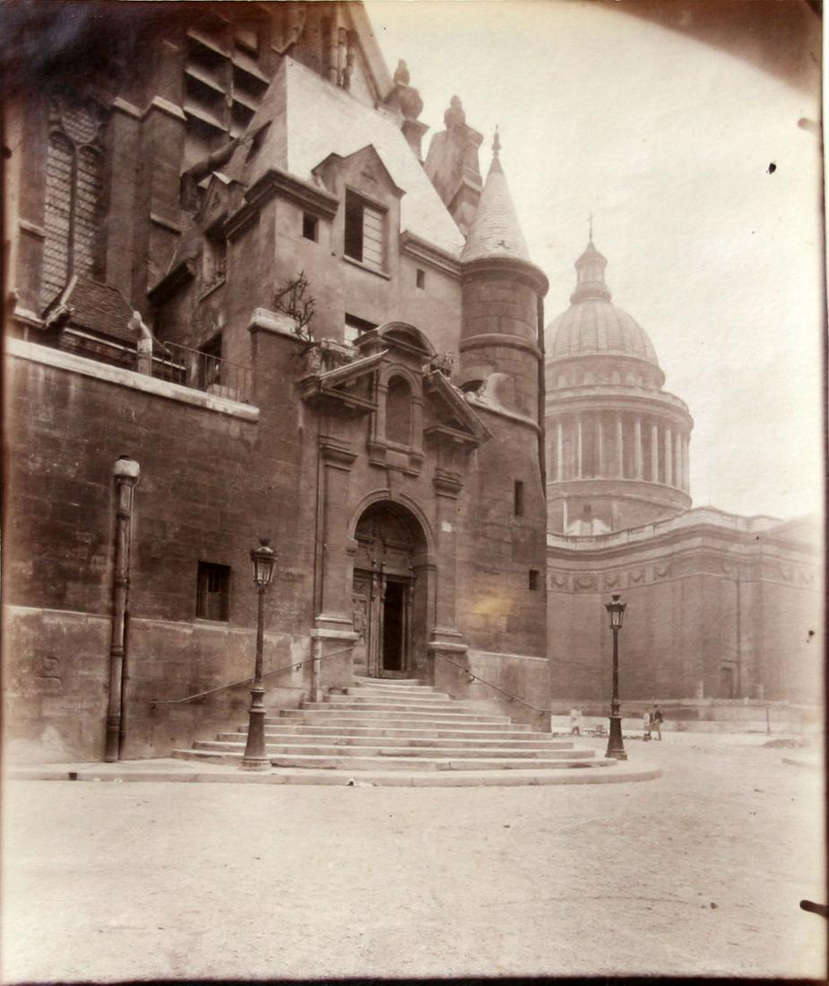 Eugene Atget (1857-1927): "Etienne du Mont", c. 1900, Vintage Albumen Print, 8.5" x 7", Unsigned.