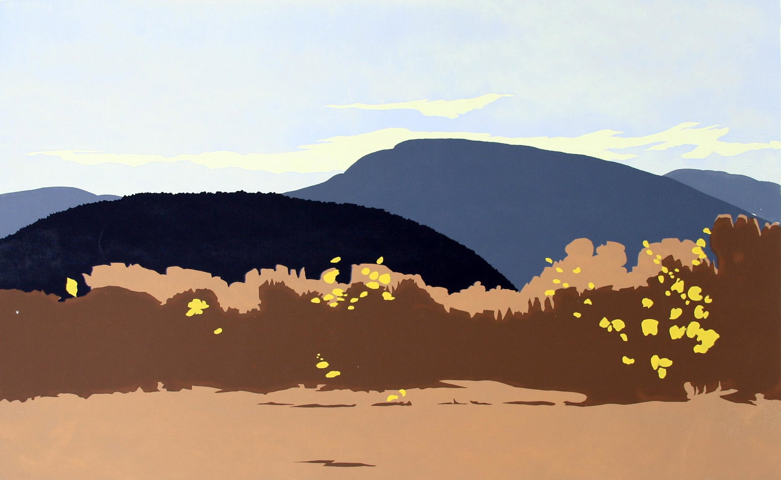 Robert Angeloch (1922-2011): "Acorn Hill from Byrdcliffe", 1979, Serigraph, 15" x 23", Signed Lower Right, Edition: 18/20,