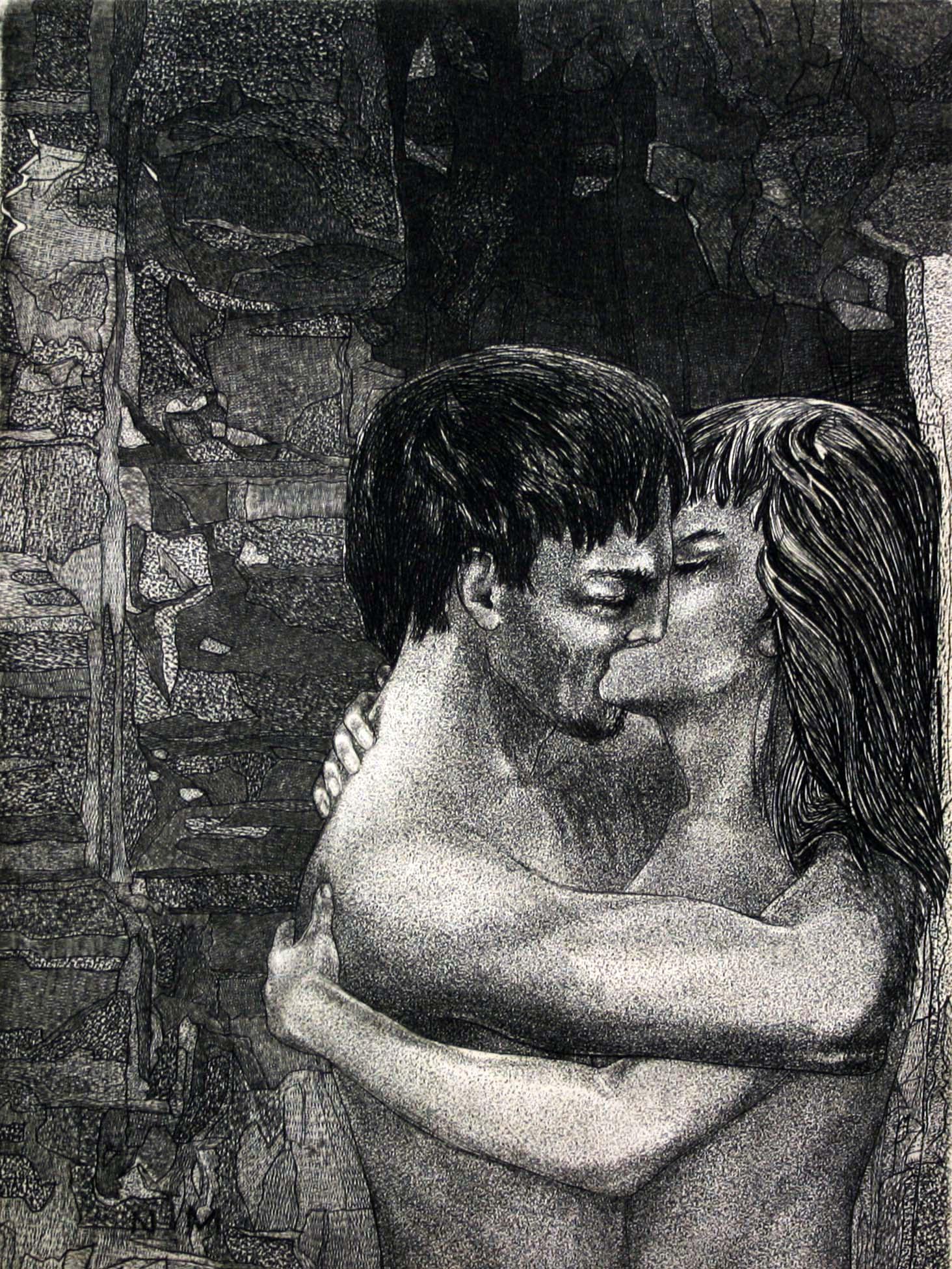 Norma Morgan (b. 1928): "Desire", 1966, Engraving on Copper, 7.75" x 5.75", Signed Lower Right.