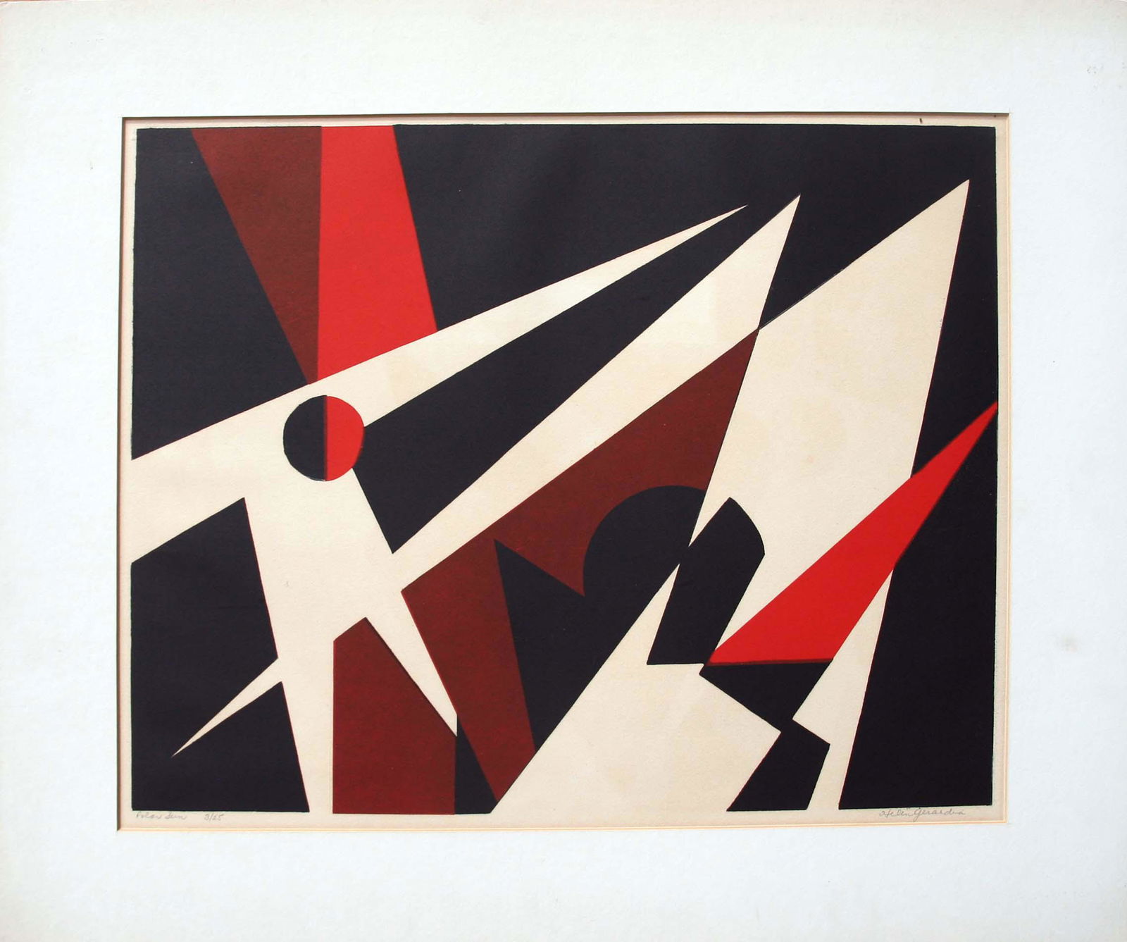 Helen Gerardia (1903-1988): "Polar Sun", c. 1980, Serigraph, 14" x 18", Signed Lower Right, Edition: 9/25.