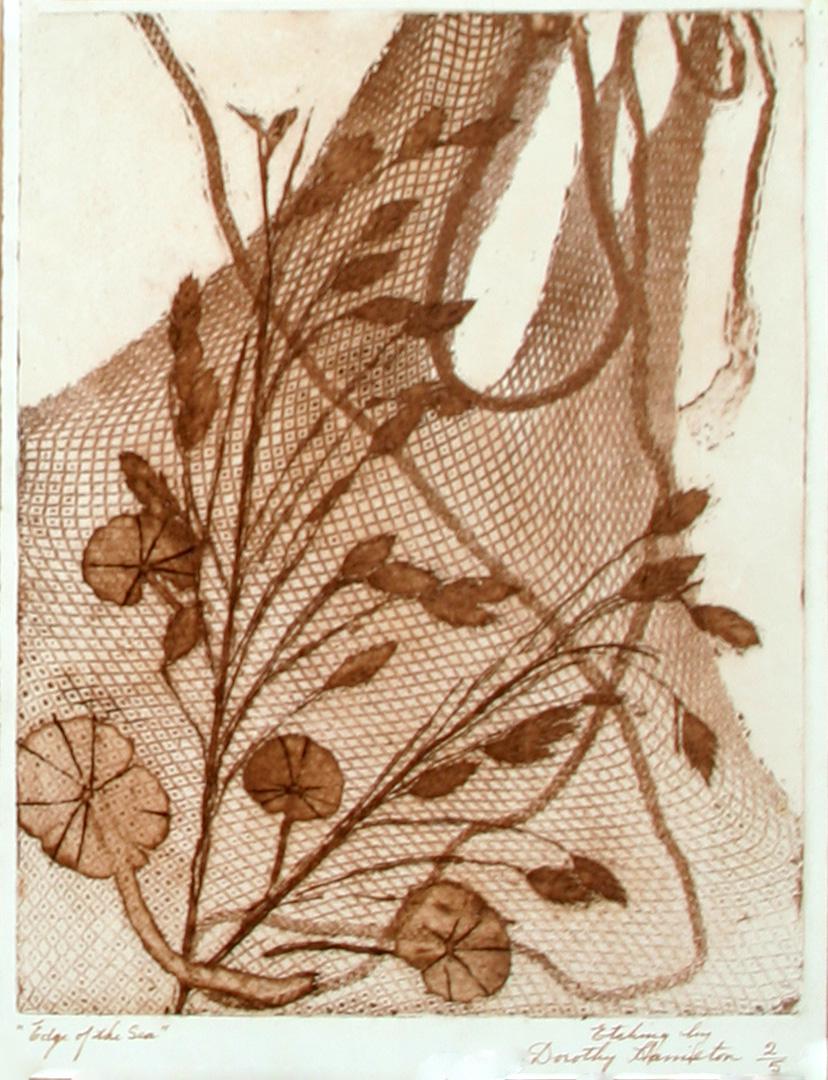 Dorothy Hamilton (20th Century): "Edge of the Sea", 20th Century, Lithograph, 11.5" x 6", Signed Lower Right, Edition: 2/5.
