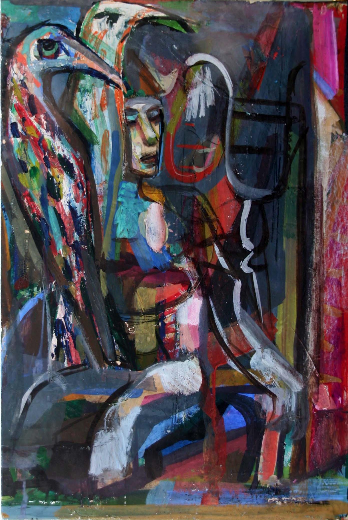 Joseph Presser (1907-1967): Untitled, c. 1980, Gouache on Paper, 18.5" x 12.5", Unsigned.