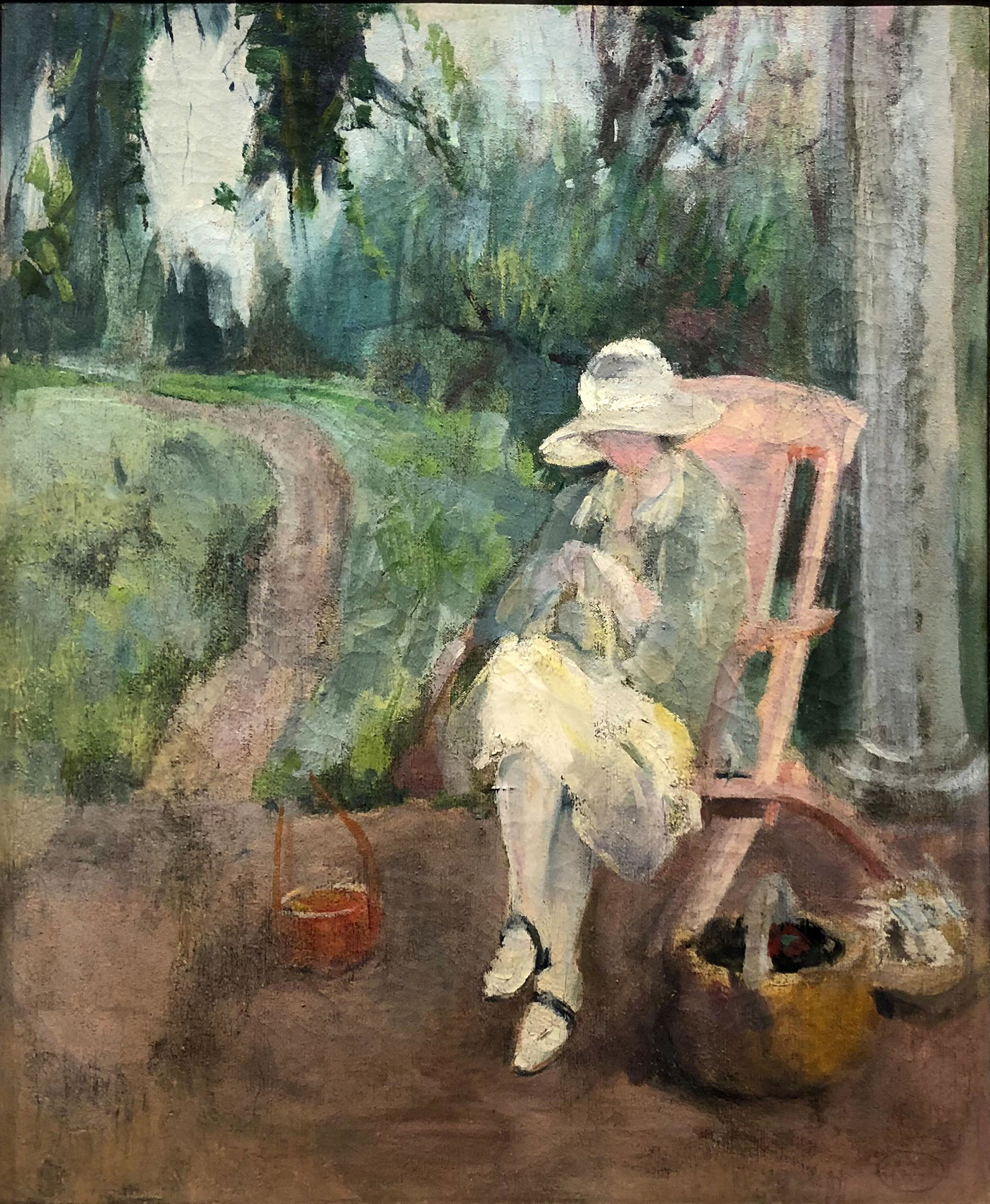 Margery Ryerson (1886 - 1989): "Summer Idle"; c. 1920; Oil on Canvas; 24 x 20"; Estate Stamp Lower Right; Framed