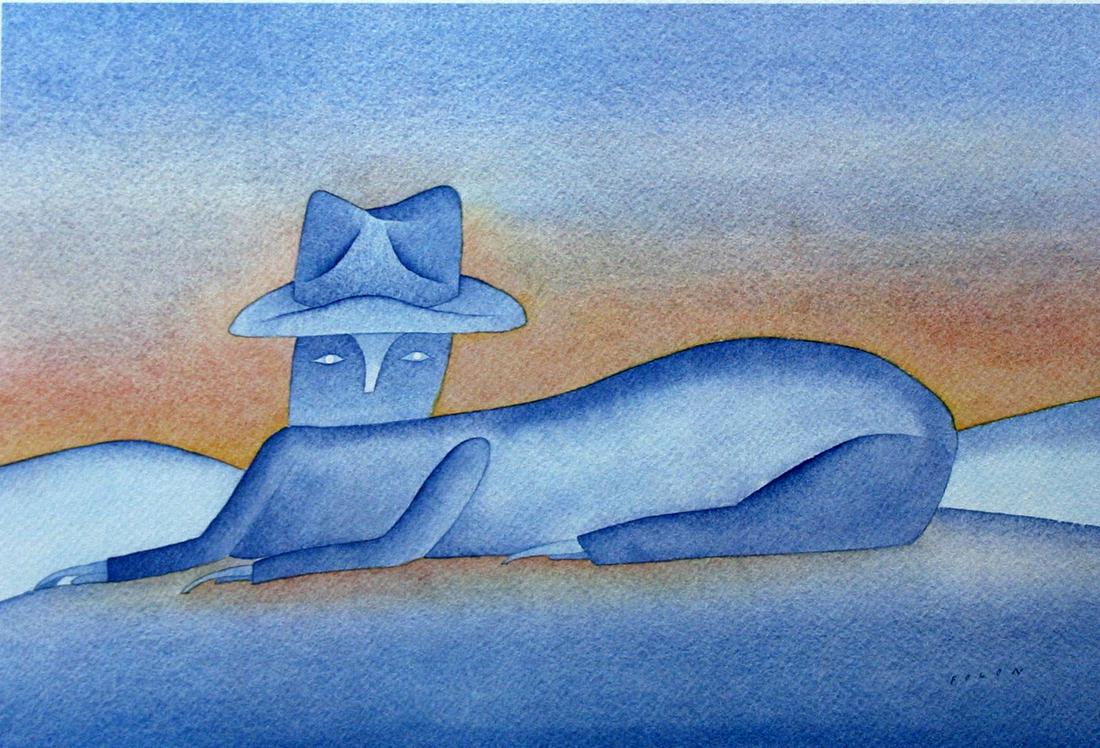 Jean-Michel Folon (1934 - 2005): "Untitled - Edition HC 1/5"; c. 1980; Lithograph; 12.25 x 17.75; Signed Lower Right; Unframed