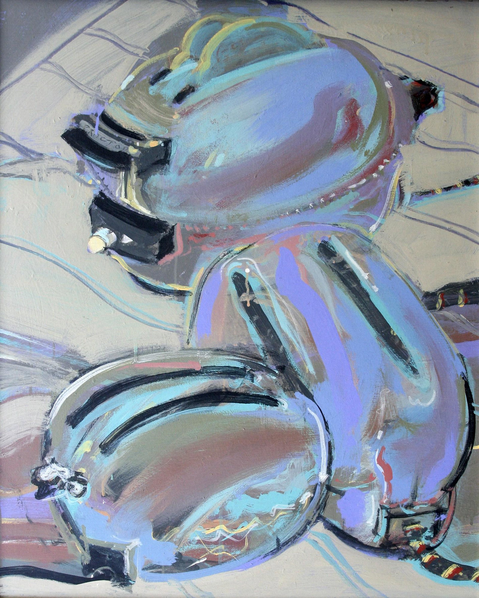 Jason McWhorter (1943 - 2018): "Three Toasters"; 2008; Oil on Board; 29.5" x 24.5"; Signed On Verso; Framed