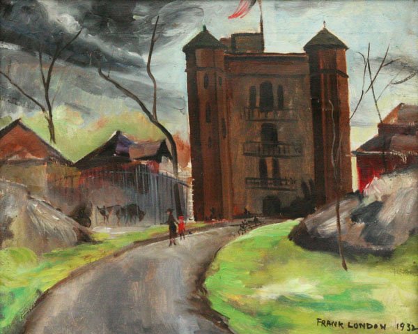 Frank London: Name: Frank London Artist Date: 1876-1945 Title: The Zoo, Central Park Date of piece: 1932 Medium: oil on canvas Edition: Signature: lower left Size: 17x21 Framed: Yes Note: