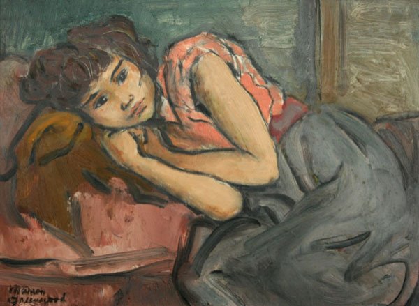 Marion Greenwood: Name: Marion Greenwood Artist Date: 1909-1970 Title: Mi Nina Date of piece: c.1960 Medium: oil on canvas Edition: Signature: lower left Size: 12x16 Framed: Yes Note: