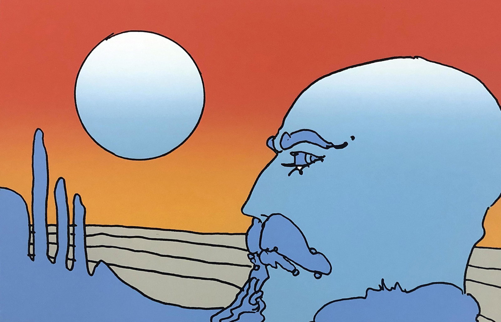 Peter Max (b. 1937): "Untitled"; c. 1980; Serigraph; 16.25" x 25"; Signed Lower Right; Unframed.