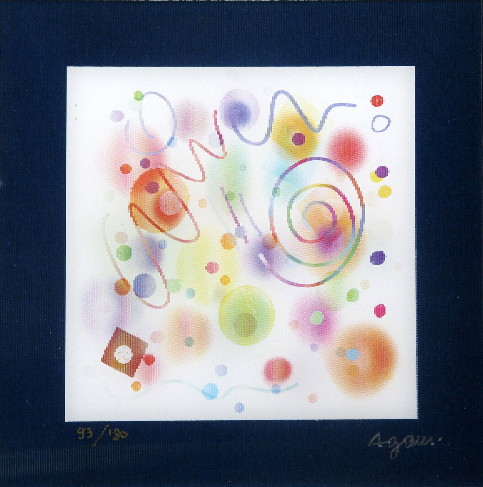 Yaacov Agam (b. 1928): "Galaxy Exploration" Edition 93/180; 2018; Agamograph; 5.25" x 5.25"; Signed Lower Right; Unframed.