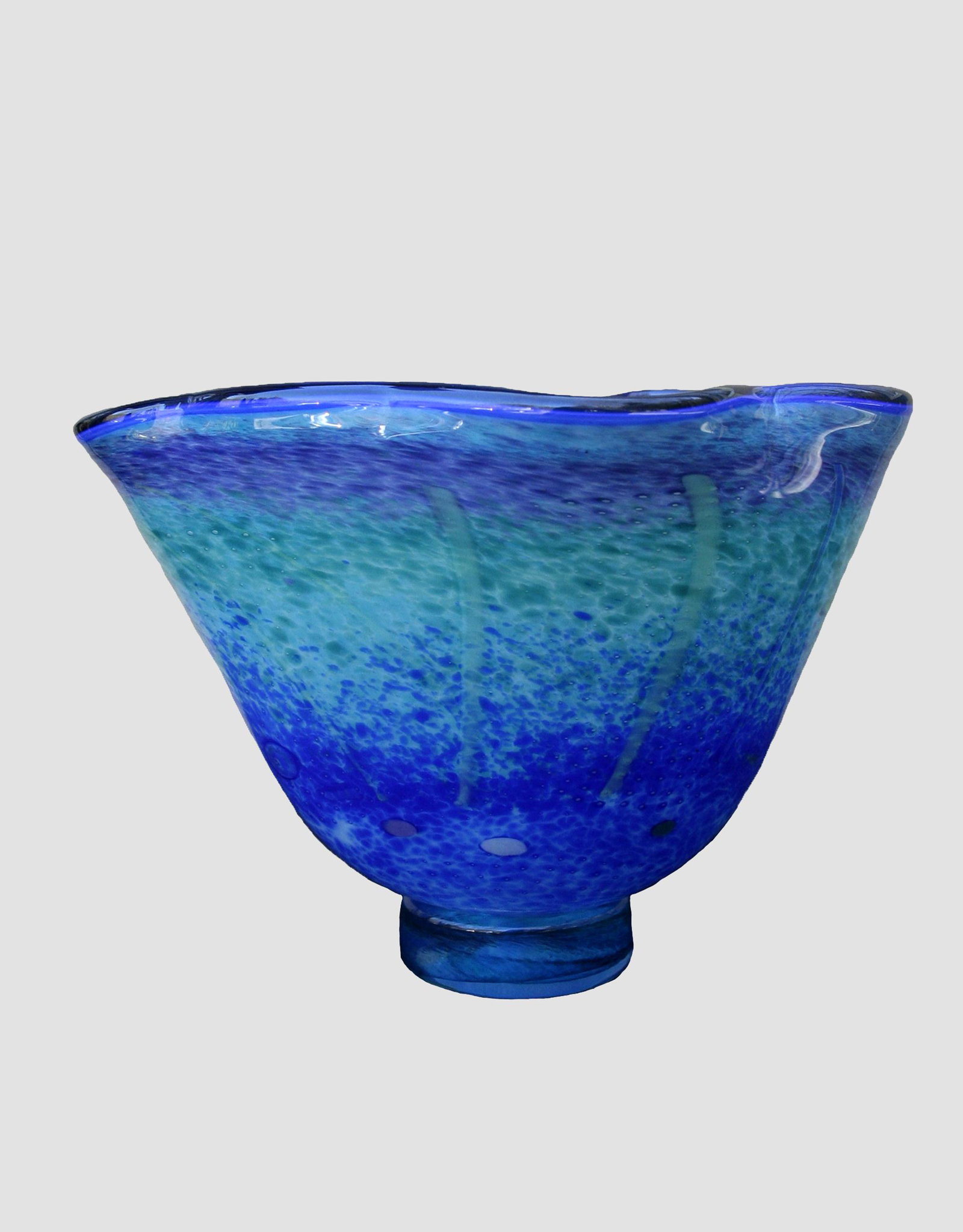 Bruce Pizzichillo & Dari Gordon: Glass Vase; 7.25" H x 10" W x 9" D; Signed on Bottom.
