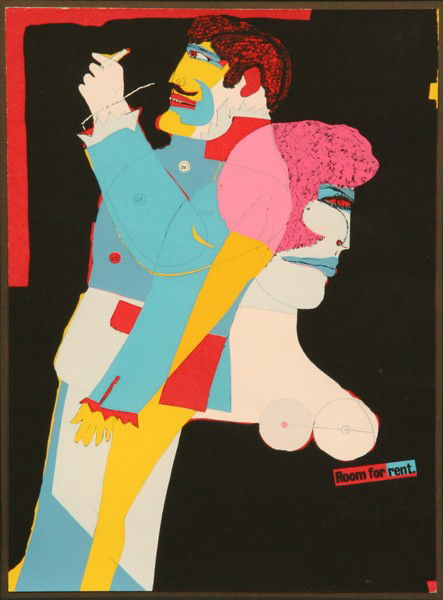 Richard Lindner - Room for Rent: Name: Richard Lindner Artist Date: 1901-1978 Title: Room for Rent Date of piece: c.1970 Medium: serigraph Signature: lower right-in pencil Size: 11x8 Framed: yes