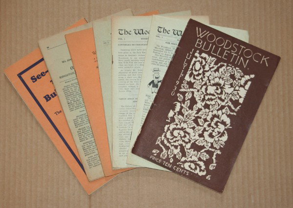 Various - The Woodstock Bulletin: Name: Various Artist Date: various Title: The Woodstock Bulletin Date of piece: 1928-1930 Medium: lithograph and letter press on paper Signature: N/A Size: 7x9 Framed: <