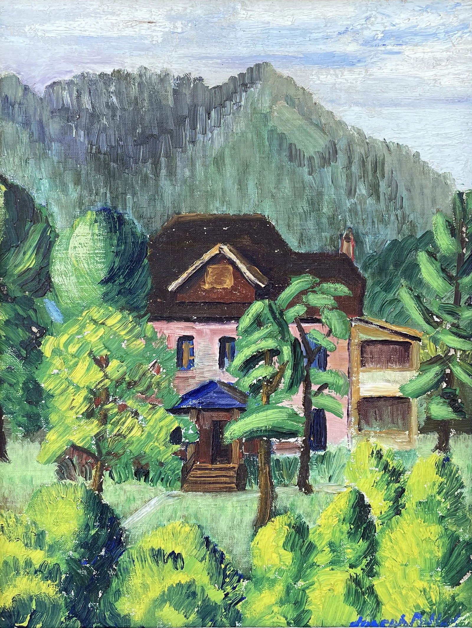 Joseph Pollet (1897 - 1979): "The Studio"; c. 1950; Oil on Canvas Board; 15.25" x 11.5"; Signed Lower Right; Framed.