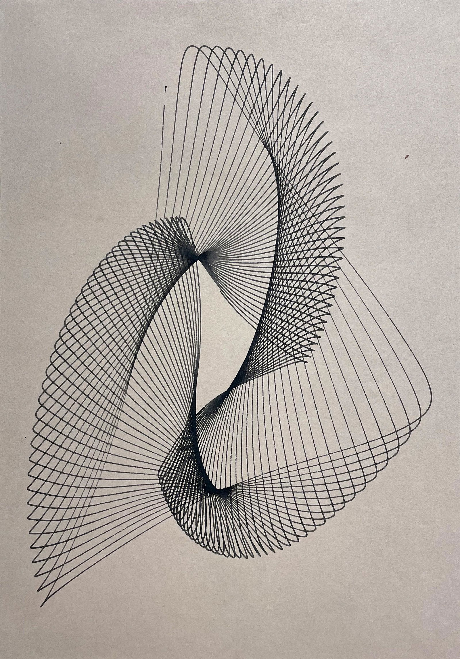 Konrad Cramer (1888 - 1963): "Untitled"; c. 1950; Sympalmograph; 10.5" x 7.5"; Estate Stamped Verso; Unframed; Provenance: From the Estate of Konrad Cramer (1888 - 1963).