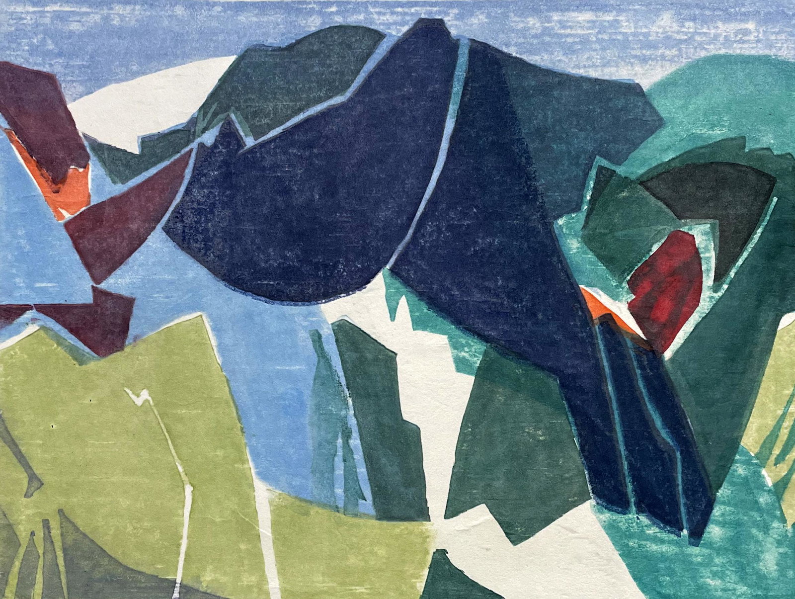Ethel Magafan (1916 - 1993): "Silent Peaks" - Edition 11/100; 1981; Serigraph; 9.5" x 12.75"; Signed Lower Right; Unframed.