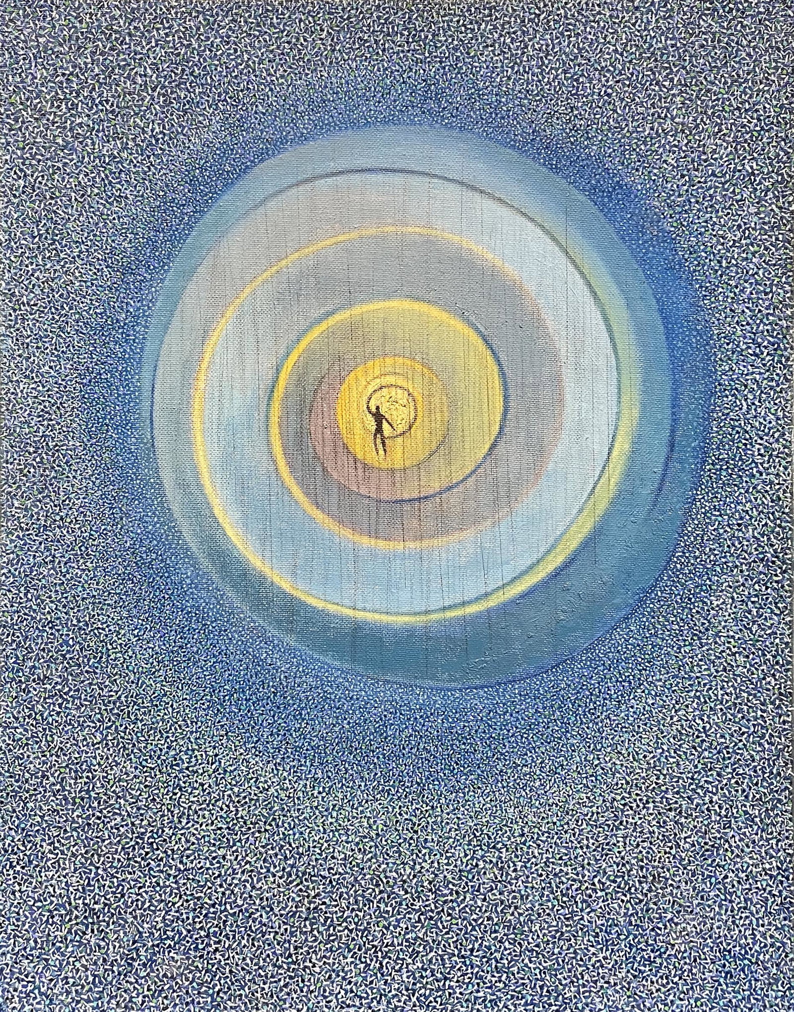 Elaine Wesley (1923 - 2007): "Vortex"; 1993; Oil on Board; 18" x 14"; Estate Stamp on Verso; Framed; Provenance: From the Estate of Elaine Wesley (1923 - 2007).