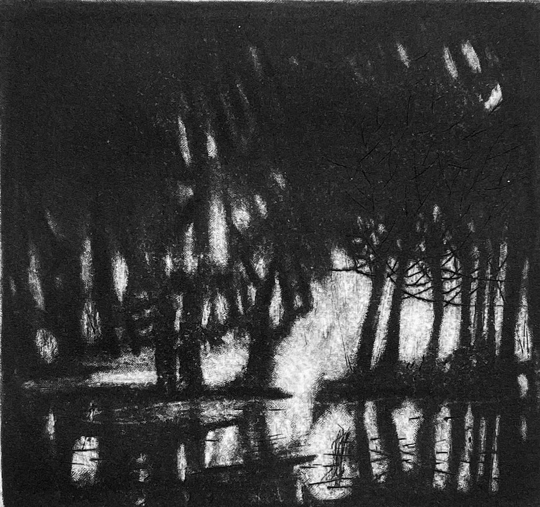 Donald Elder: "Untitled" Edition 13/85; 2014; Etching; 4" x 4"; Signed Lower Right; Unframed.