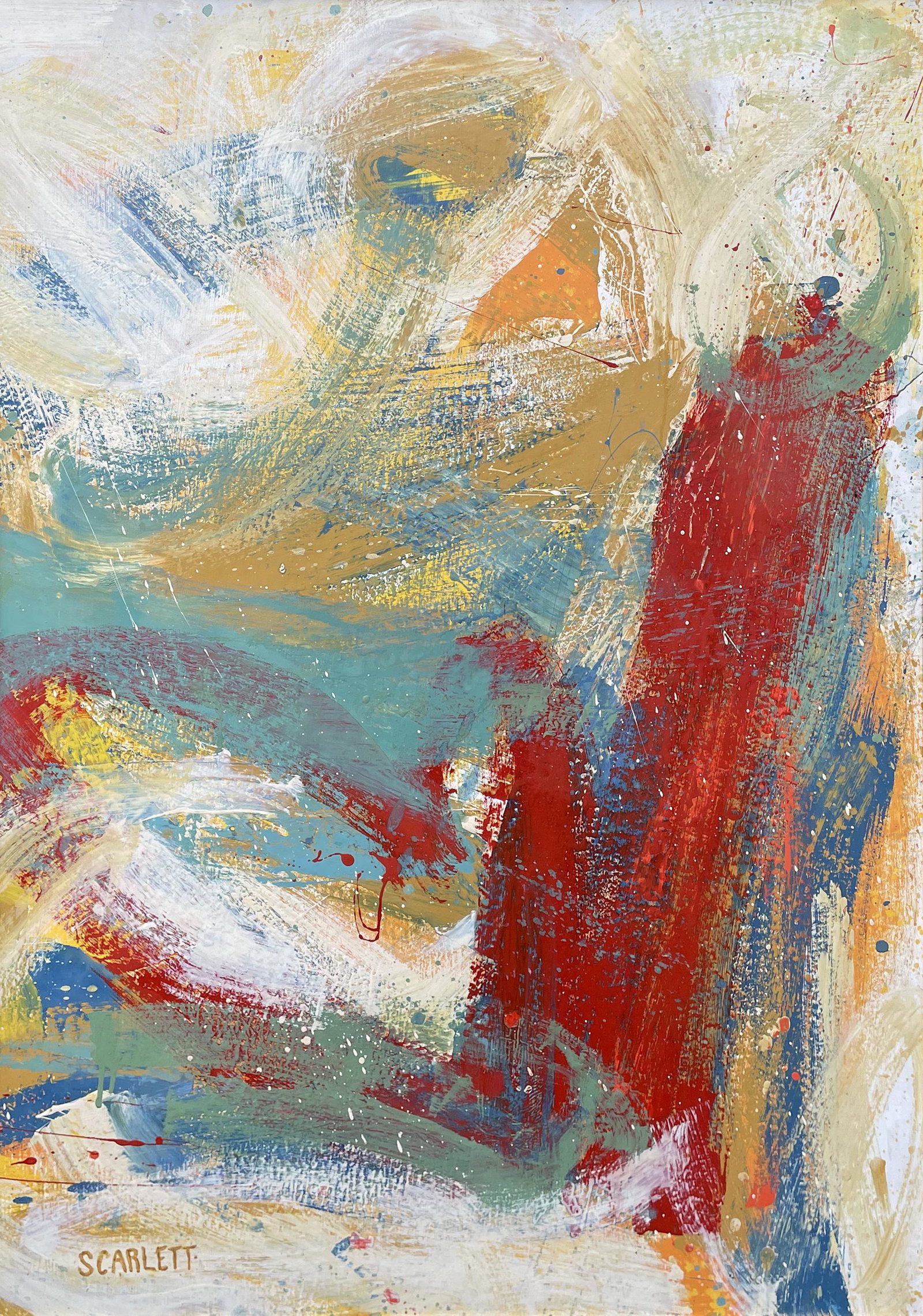 Rolph Scarlett (1889 - 1984): "Untitled"; 20th Century; Oil on Masonite; 47.5" x 33.5"; Signed Lower Left; Framed.