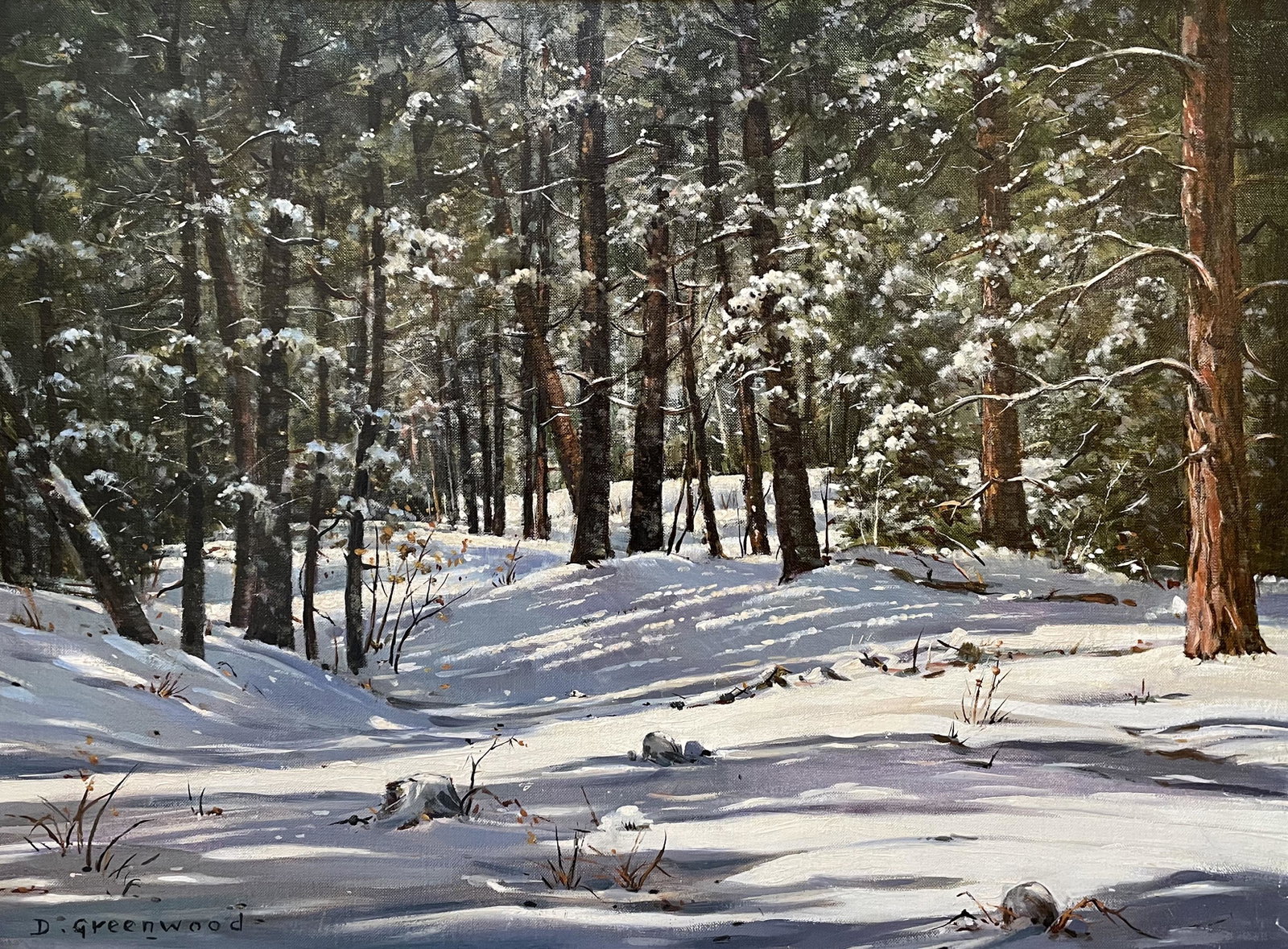 Dorothy Greenwood (1879 - 1973): "Winter"; 20th Century; Oil on Canvas Mounted on Masonite; 17.5" x 23.5"; Signed Lower Left; Framed.