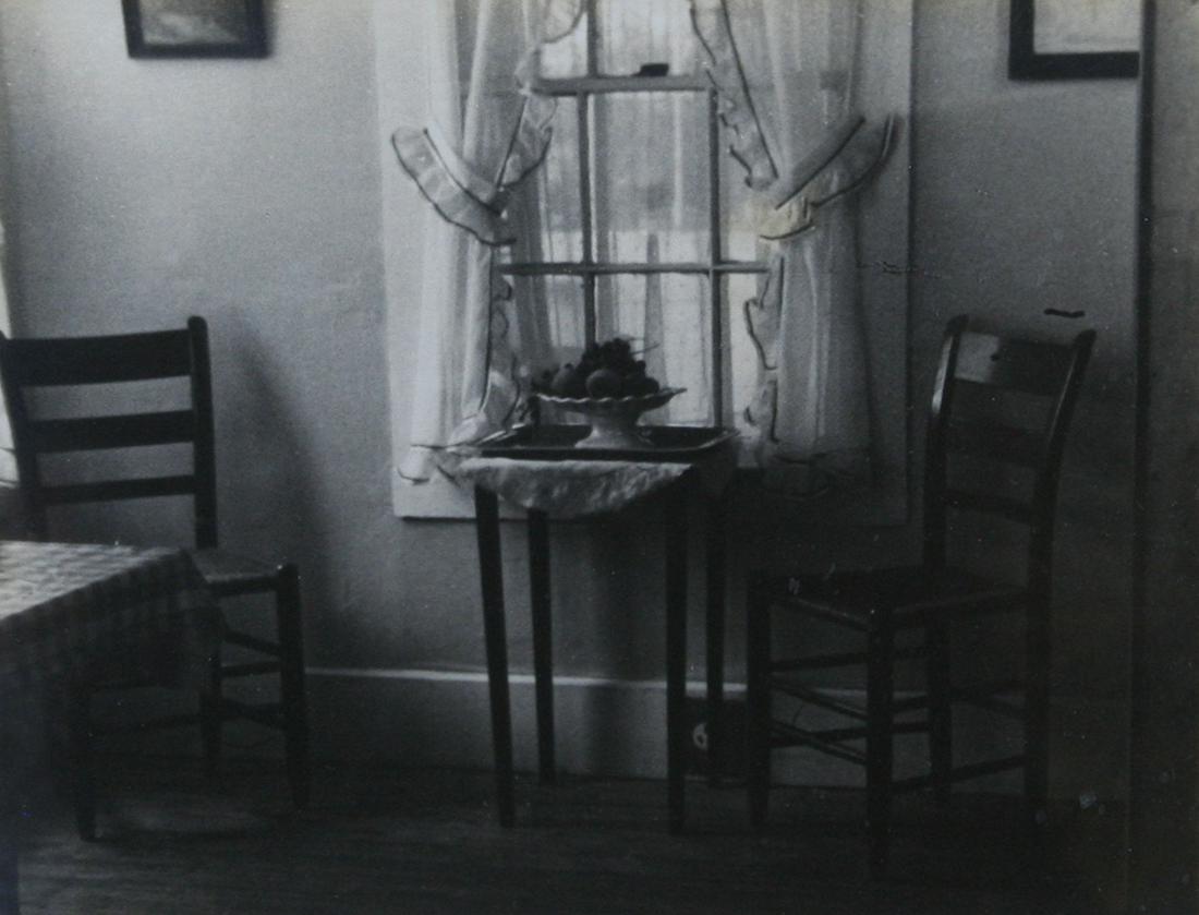 Konrad Cramer (1888 - 1963): "East Window in Kitchen"; 1937; Silver Gelatin Print; 6" x 7.75"; Unsigned; Framed (under glass).