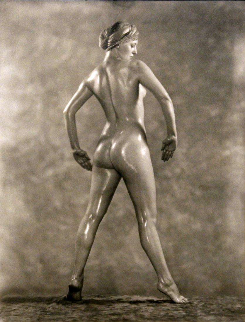 Nickolas Muray (1892 - 1965): "Nude"; 1925; Gelatin Silver Print Dry-Mounted on Board; 9.25" x 7"; Signed Lower Right; Framed (under plexi-glass); Note: blind embossed lower left; Provenance: From the Estate of Marcuse â€œCusi