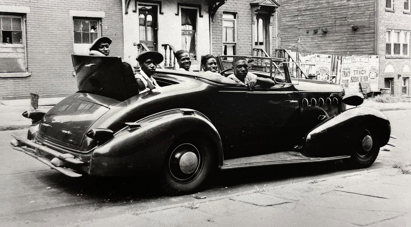 Photographer Unknown: "Five Friends in a Cadillac?"; c. 1940; Gelatin Silver Print; 3" x 5.5"; Unsigned; Unframed; Provenance: From the Estate of Marcuse â€œCusie” Pfeifer (1936 - 2020).