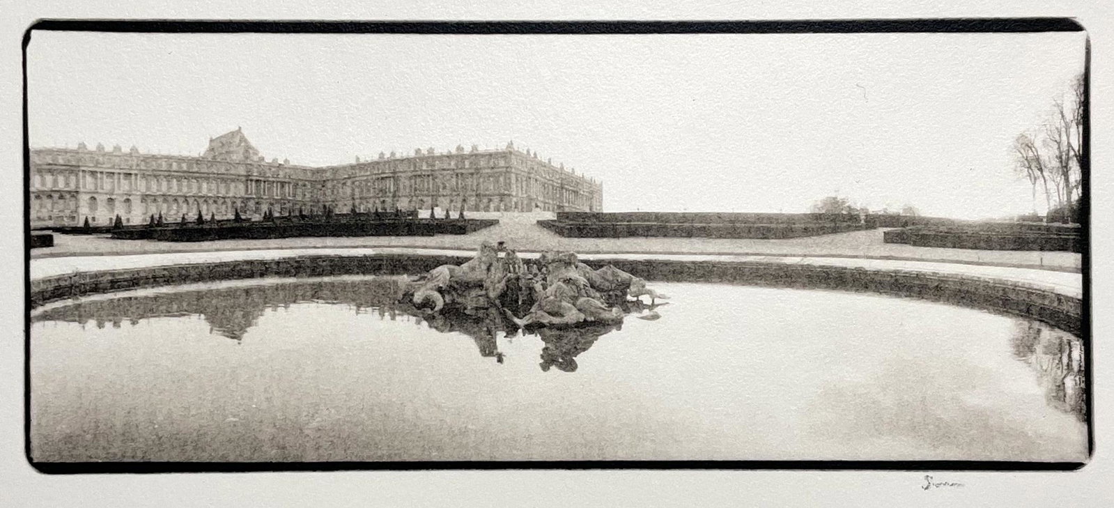 Allan Janus (b. 1951): "Versailles"; 1985; Gelatin Silver Print; 2.25" x 5.25"; Signed Lower Right; Unframed; Provenance: From the Estate of Marcuse â€œCusie” Pfeifer (1936 - 2020).