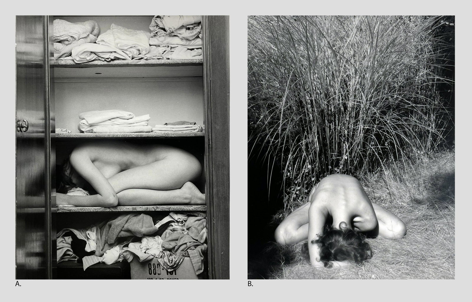 Karen Plesur & Debora Hunter: LOT OF TWO: A. Karen Plesur; "Untitled"; 1975; Gelatin Silver Print; 9.5" x 7.5"; Signed on Verso; Unframed / B. Debora Hunter; "Untitled"; 1975; Gelatin Silver Print; 9.5" x 7.5"; Signed on Verso; Un
