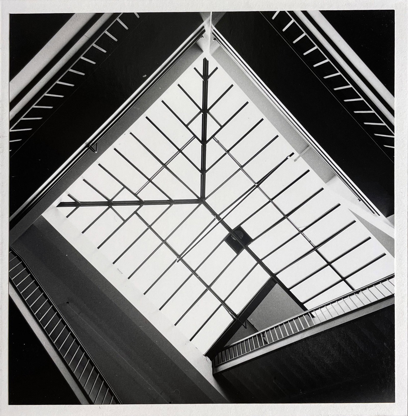 Deck Higgins: "Skylight"; 1979; Gelatin Silver Print; 5" x 5"; Signed Lower Left; Framed (under glass); Provenance: From the Estate of Marcuse "Cusie" Pfeifer (1936 - 2020).