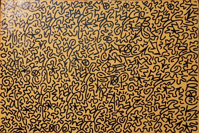 LA Roc Can't Be Stop: Artist: Angel Ortiz (LAII); Enamel Paint on Wood Panel (unframed); Signed Throughout;Dimensions [17.25"x24.5"]