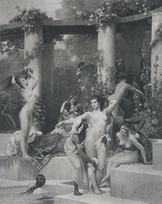 Collection 19th & Early 20th Century Risque Engravings: Engraving & Etching on Paper, 1880-1920, Signed in Plate, Unframed, approx. 12 x 8. Original 1927 mailing tube with Czech Postage accompanies lot