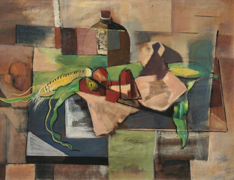 Judson Smith, Modernist Still Life: Judson Smith (1880-1962) Oil on Canvas, c. 1930, Unsigned, Framed, 24 x 30, Artist's estate