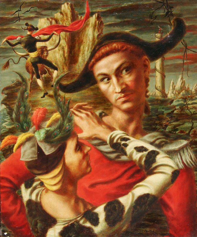 John Fenton (1912-1977): Bullfighter, n.d., Oil on Canvas, 24" x 20", Signed Lower Right, Unframed