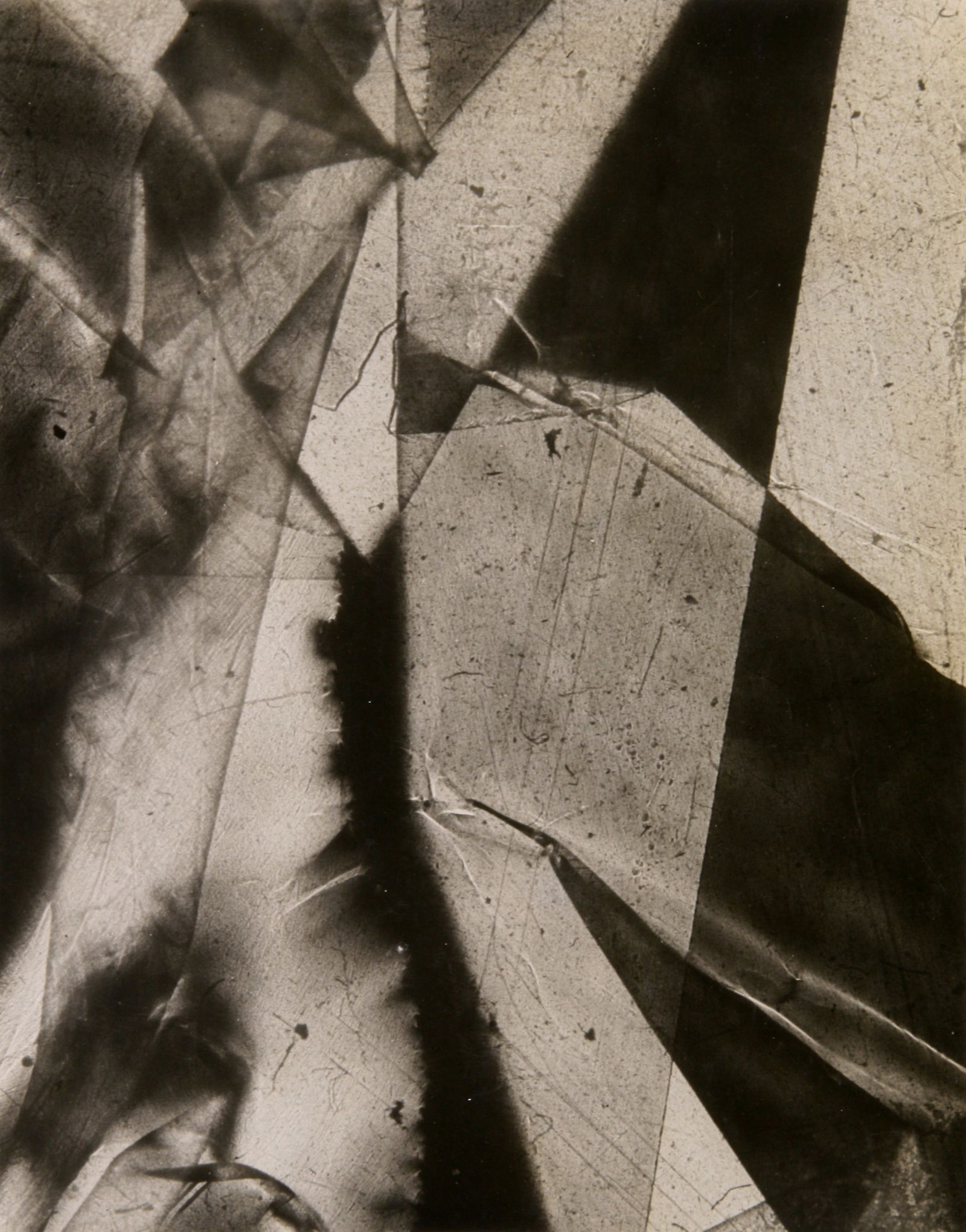 Konrad Cramer (German - American, 1888 - 1963): "Abyss II"; 1961; Gelaitn Silver Print Laid on Artist Board; 10" x 7.75"; Signed Lower Right; Unframed.