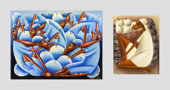 Edwin Louis (Haitian, 20th Century) & Jacques Pierre (Haitian, 20th Century): LOT OF TWO: A. Edwin Louis (Haitian, 20th Century); "Untitled"; n.d.; Oil on Canvas; 12" x 16"; Signed Lower Right; Unframed / B. Jacques Pierre (Haitian, 20th Century); "Untitled"; n.d.; Oil on