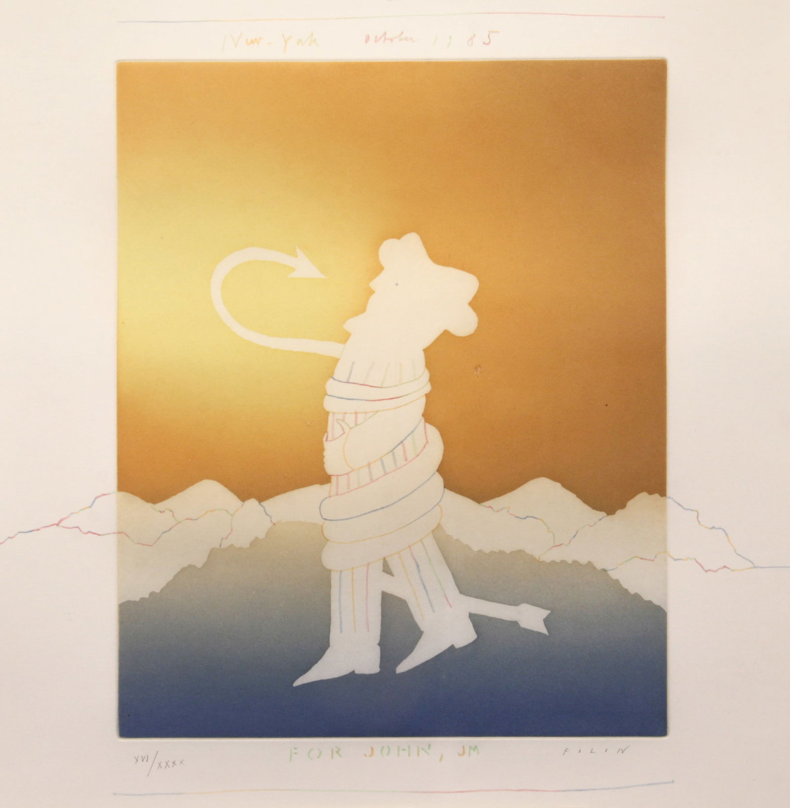 Jean Michel - Folon (Belgian, 1934 - 2005) (1 of 5)