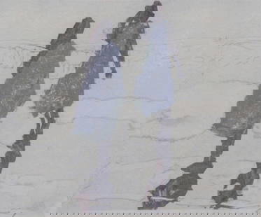 Richard Segalman (American, 1934 - 2021): "Reflections"; n.d.; Monoprint; 2.75" x 3.25"; Signed Lower Right; Framed (under glass).