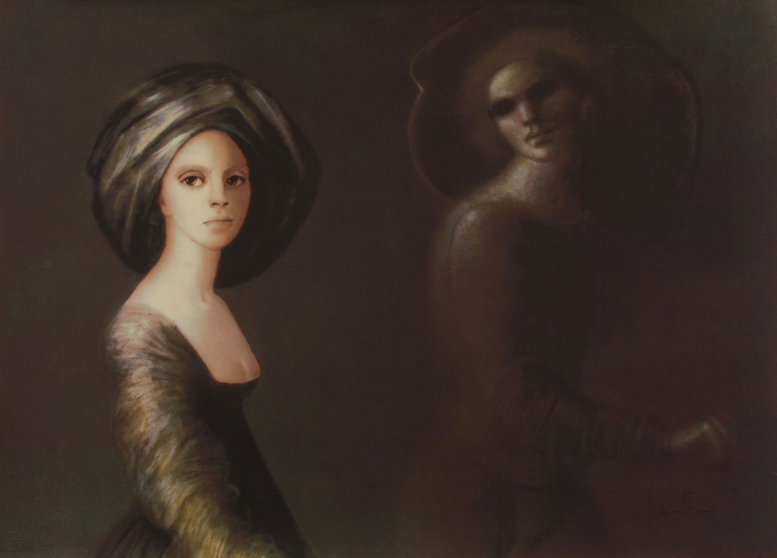 Leonor Fini (Argentine - Italian, 1907 - 1996): "La Tenebrosa" - Edition 205/250; 1982; Serigraph; 22" x 30"; Signed Lower Right; Unframed.