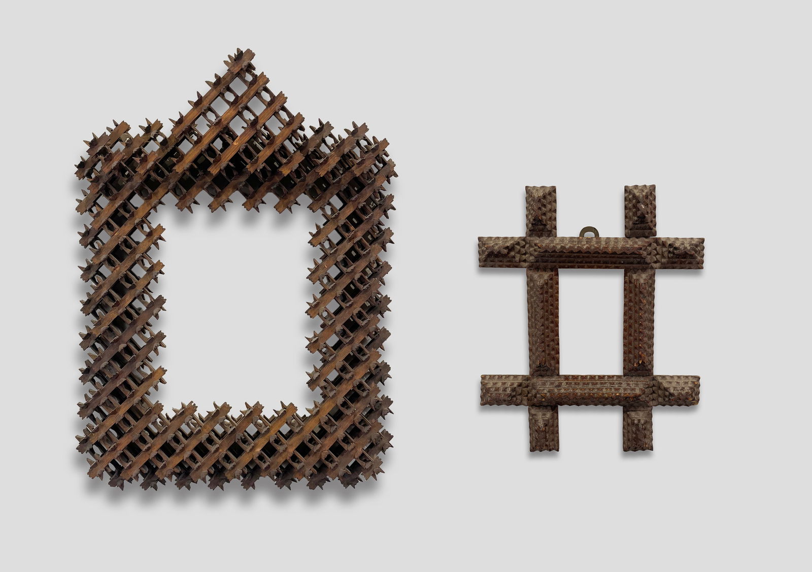 Antique American Folk Tramp Art Frames (1 of 11)