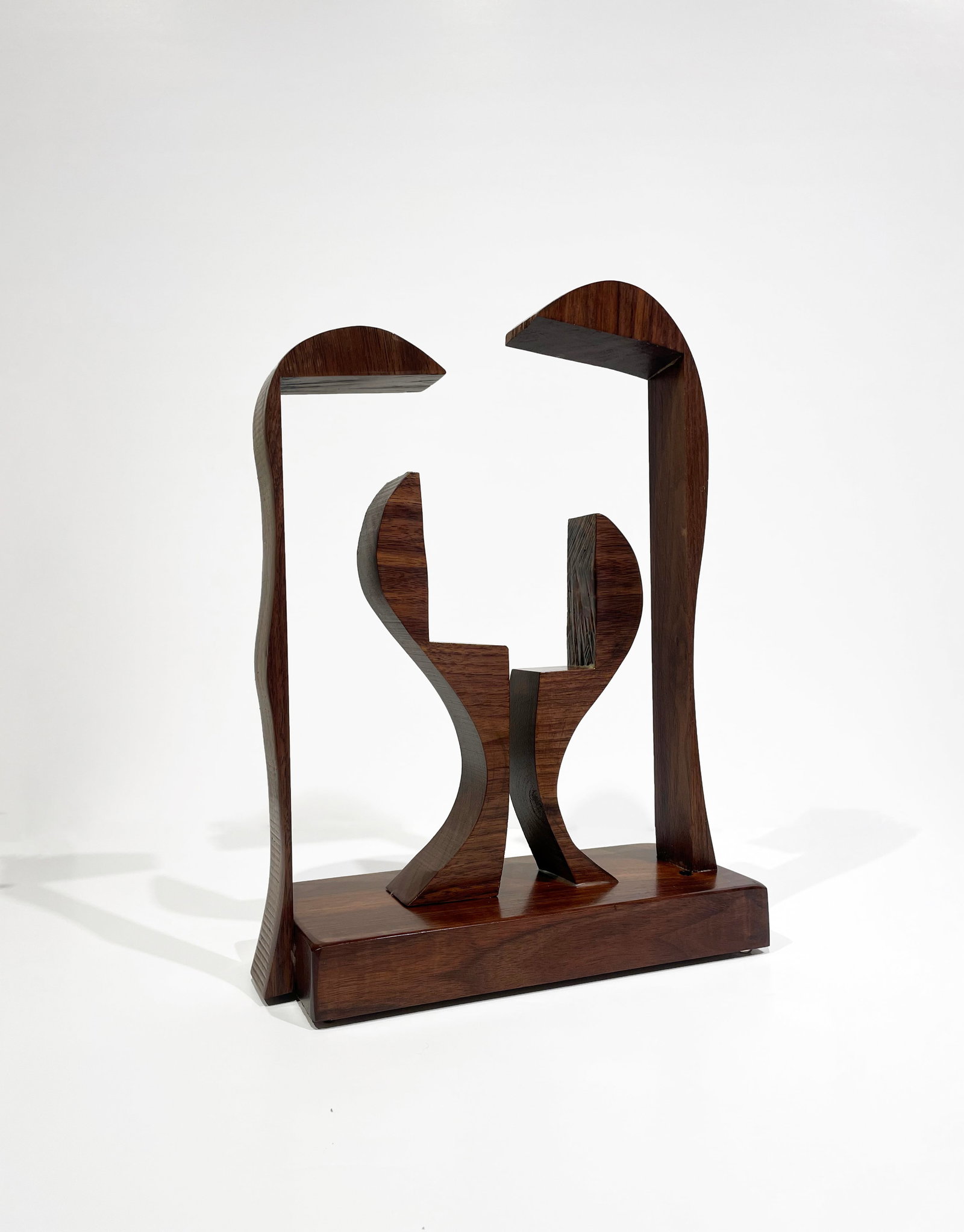 Steve Heller (American, b. 1945): "Untitled"; 2025; Carved Walnut; 16" x 11.5" x 4.5"; Signed on Bottom.