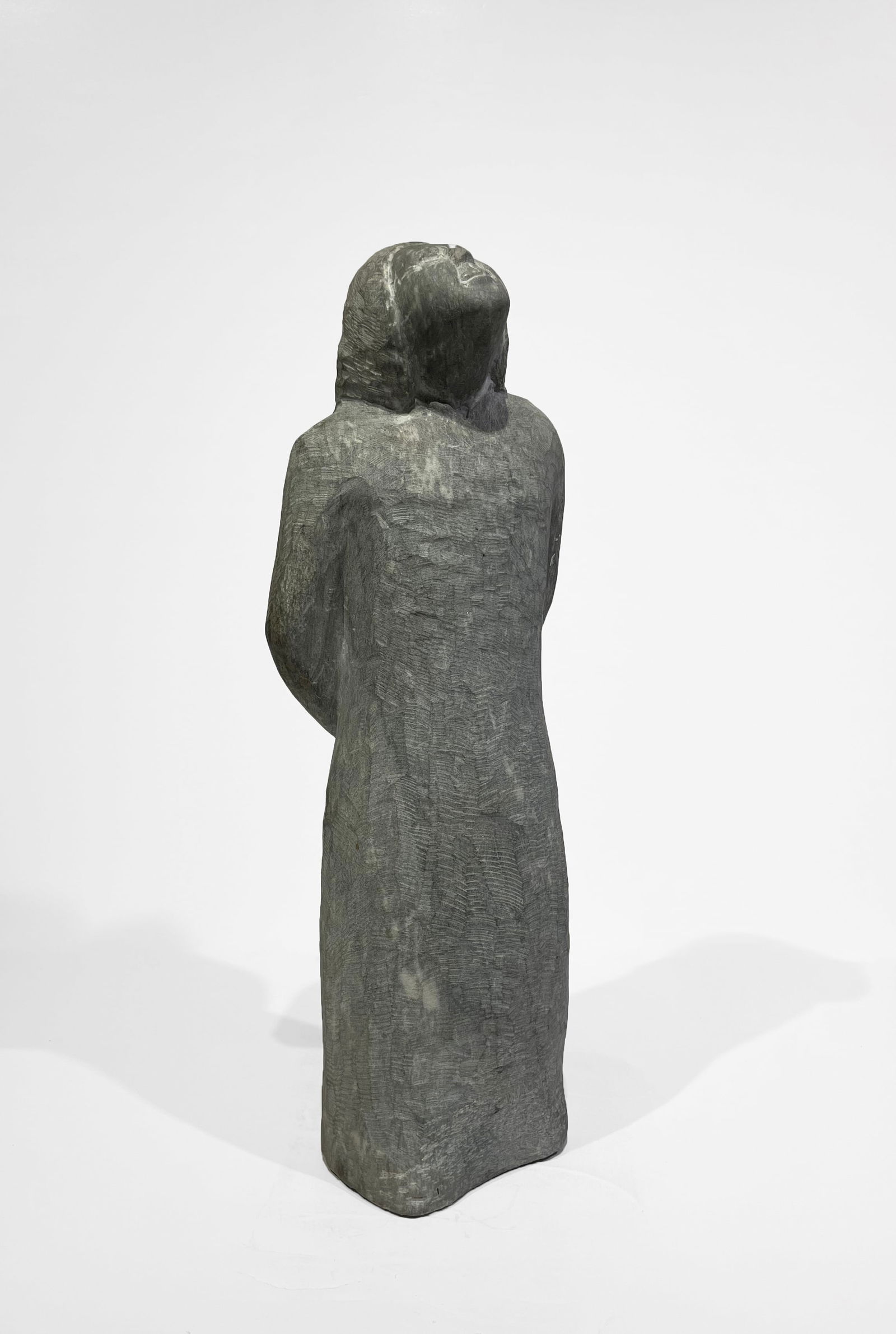 Unknown Artist - Wade: "Gazing"; n.d.; Carved Stone; 21" x 7.5" x 5"; Signed "Wade" Lower Right; Weight: 35 lbs.