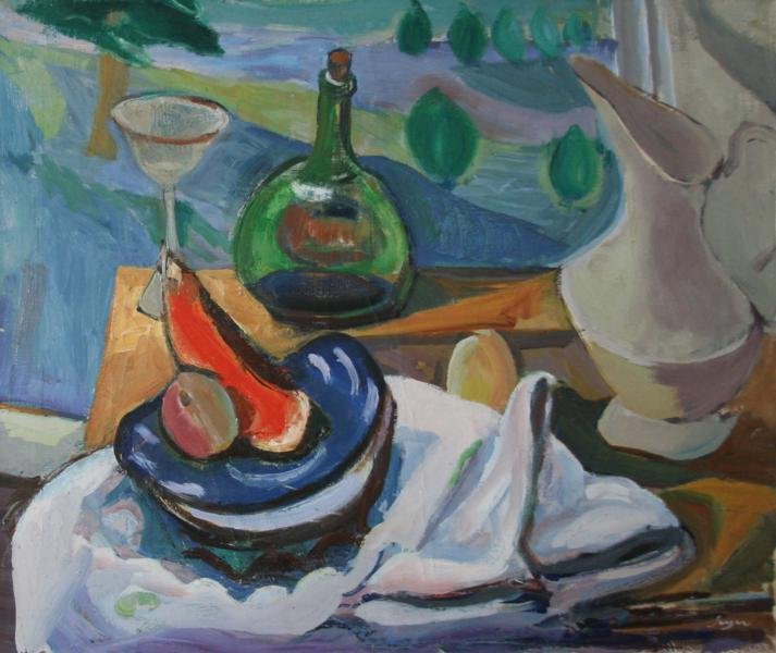 Frederick Serger (1879-1965): Still Life; c. 1955; Oil on Canvas; 20 x 24"; Signed Lower Right; Framed.