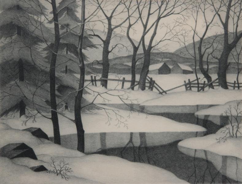 Clarence Bolton (1893-1962): Still Waters; Lithograph; Edition 25; Signed Lower Right; Framed