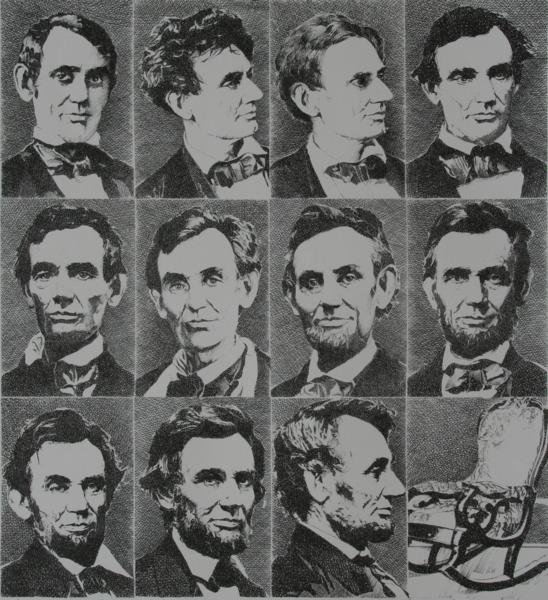 Paul Giovonanopoulos (b. 1939): Abraham Lincoln; c. 2000; Aquatint; Edition 72/200; 19.5 x 17.75"; Signed Lower Right; Unframed.