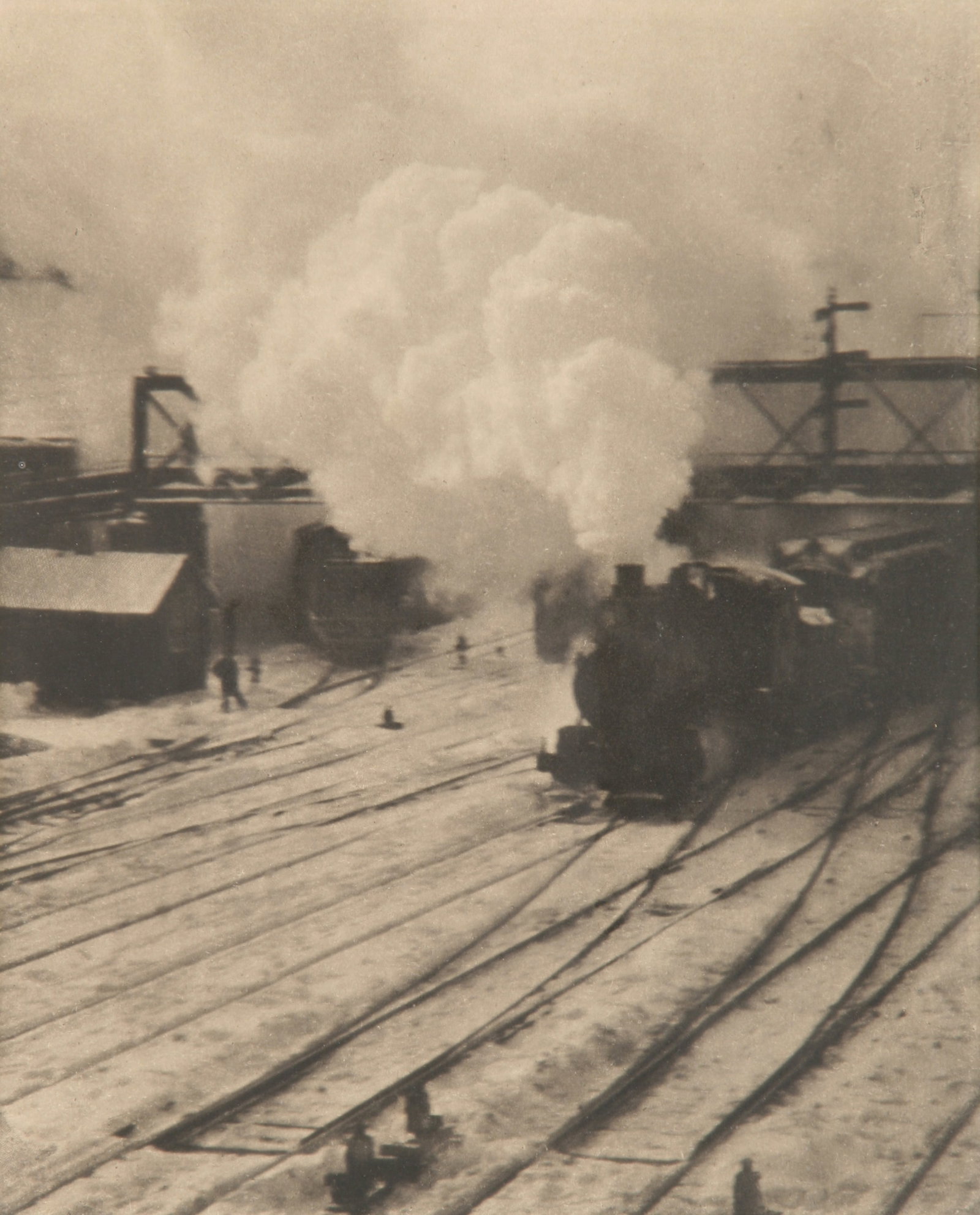 Alfred Stieglitz (American, 1864 - 1946): "In the New York Central Yards (1903)" from "Camera Work: A Photographic Quarterly, No. 20"; Printed 1907; Photogravure; 7.5" x 6"; Unsigned; Framed (under glass); Notes: "Photofind Gallery - Woodstoc