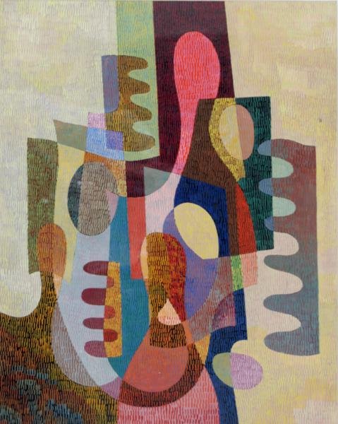 Louis Wolchonok (1898-1973): Untitled Abstract, n.d., Gouache on Paper, 20" x 15.5," Unsigned, Framed.