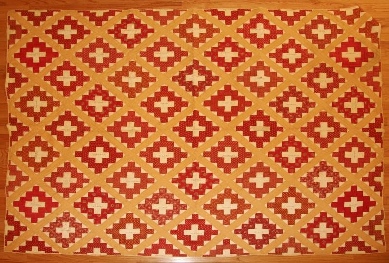 Unknown American (19th Century): Signature Quilt, Late 19th Century, Cotton Fabric, 7'1" x 5'11," 50 Signatures, Unframed. Slight Marking.