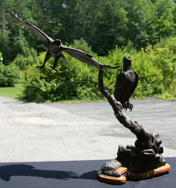 John Scott (b. 1919): Spirit of America - Born to be Free, c. 1975, 27" H, Signed on Bronze Base, Unframed.