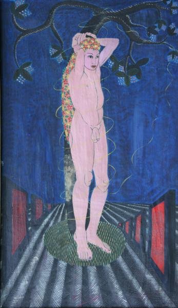 Oronzo Gasparo (1903-1969): St. Sebastian, c. 1950, Oil on Canvas, 31" x 18," Signed on Verso, Framed.