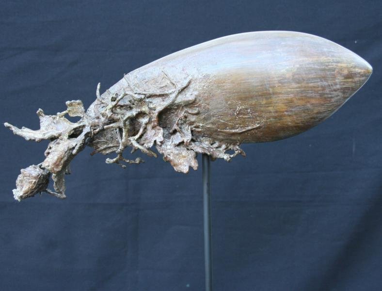 Sharon Wandel (b. 1940): Bronze Fish, c. 2000, Solid Bronze with Steel Base, 21.5" x 14", Signed Lower Portion; Height includes base.